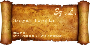 Szegedi Loretta névjegykártya